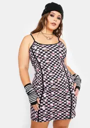 [NGOrder] Plus Hello Kitty Checkered Mini Dress