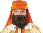 California Costumes Wise Man Child Beard and Moustache (Brown)