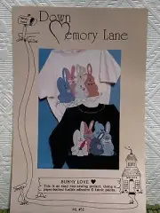 Down Memory Lane Bunny Love Applique Patterns Vintage Non-Sewing Projects
