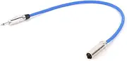 ROBAUN 3-Pin Jack 3.5mm Audio Cable 1/8" TS Male to Male/Female Adapter Color Cable for Camera Headphone(Blue-M,0.29m)