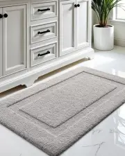 Soft Bath Mat Non-slip Bathroom Ultra For Floor Absorbent Machine Washable Rug
