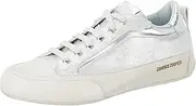 [Candice Cooper] Women's Kendo Oxford Flat, Cream Silver, 9 US
