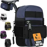 [Lumiere & Co.] Blue Bike Seat Bag, Bicycle Saddle Bag, Cycling Seat Pack, Mountain Bike Saddle Bag, Road Bike Saddle Bag (LC-B9)
