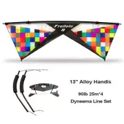 Mosaic 2.3m 4 Line Acrobatic Sport Kite Stunt Kite with Dyneema Flying Line&Bag