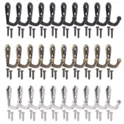 10-20pcs Metal Hanging Single Hook Clothes Hat Coat Robe Wall Door Hooks Hangers