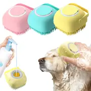 3 Pack Soft Silicone Dog Brush Pet Shampoo Massage Bath Brush
