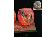 Butterfly Glass Mosaic Vase Bowl Himalayan Crystal Salt Lamp Natural Rock