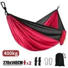 Portable Hammocks Nylon Color Parachute Fabric Outdoor Camp Hik Garden Hammock