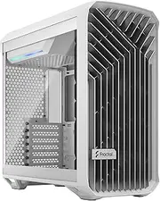 Fractal Design Torrent Compact White - Clear Tint Tempered Glass Side Panel - Open Grille for Maximum air Intake - Two 180mm PWM Fans Included - Type C - ATX Airflow Mid Tower PC Gaming Case