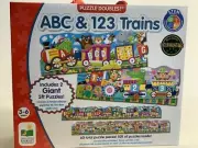 New Learning Journey Puzzle Doubles! Giant ABC & 123 Trains -2 Puzzles in 1 Box