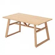 Foret Dining Table Rectangle Modern Home Kitchen Cafe Wood Metal 140x80cm
