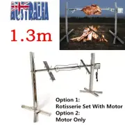 1.3m Spit Roaster Rotisserie Charcoal BBQ Grill Stainless 70KGF.CM Campfire BBQ