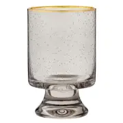 Gold Rimmed Old Fashioned Glass, Seeded Glasses Special Occasions - Pack of 4