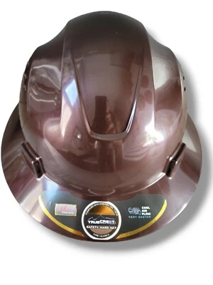 TRUECREST/Dark Tan Full Brim Hard Hat with Fas-trac Suspension