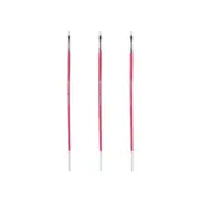 Creative Mark Pro White Soft Filament Hair Acrylic Brush Flat #1 3 Pack
