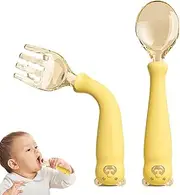 Toddler Utensils, Children Fork and Spoon Cutlery, Toddler Feeding Utensils, Flatware Set for Home Travel Kitchen Restaurant