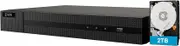 AnpvizH.265+ 6MP Lite CCTV DVR 16 Channel with AI Motion Detection, Hybrid Capability 5-in-1(Analog/AHD/TVI/CVI/IPC) Surveillance DVR, Supports 16CH Analog and 2CH IP Cameras (with 2TB Hard Drive)