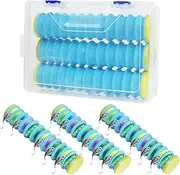 Vefungyan Fishing Line Storage Holders Organizer: 3pcs Fishing Line Spooler Winder Fishing Line Hook and Leader Keeper with Rigging Spools Blue