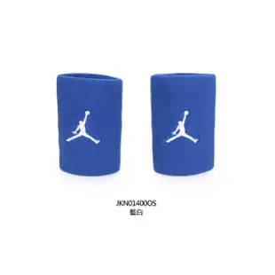 【NIKE 耐吉】JORDAN JUMPMAN單色腕帶-飛人喬登 籃球 NBA 護腕 一雙入 黑白(JKN01010OS)