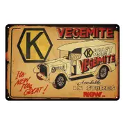 Tin Metal Sign Vegemite K Kraft Food Australia 20x30cm Rustic Look Vintage