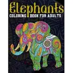 ELEPHANTS COLORING BOOK FOR ADULTS: A CHALLENGING COLORING BOOK WITH 48 ELEPHANTS FOR ELEPHANT LOVERS RELAXATION