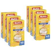 240x Multix 18x17cm Sandwich Bags Resealable Food Storage Zip Lock Container Bag