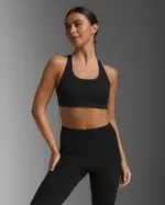 Form Strappy Low Impact Bra, 2XU, L, Black/Black, Female