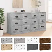Sideboards 2 pcs Buffet Cupboard Storage Side Cabinet Engineered Wood vidaXL