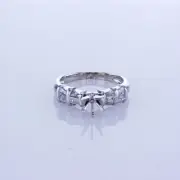 0.65ct F VS2 Tapered Baguette Cut Diamond In Channel Setting 14K White Gold