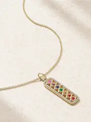 [Sydney Evan] Sydney Evan - Eye Chakra 14-karat Gold Multi-stone Necklace - One size One size Gold