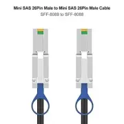 External Mini SAS SFF-8088 26Pin Male to SFF-8088 Mini-SAS 26Pin Male Cable 0.5m