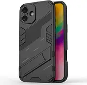 JOJOBE Horizontal Kickstand Case for iPhone 15 Plus 5G Cover case Phone Holder with Vertical Kickstand Case Compatible with iPhone 15 Plus-Black