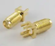 100pcs SMA Female one-sided RF Board Mount Coaxial Connector Un-S length 17mm