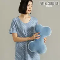在飛比找momo購物網優惠-【YVONNE 以旺傢飾】素面小骨頭抱枕(勿忘草藍)
