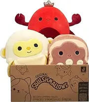 Squishmallows Official Kellytoy Plush 8" Plush Mystery Box Three Pack - Styles Will Vary in Surprise 8" Plush Box That Includes Three 8" Plush