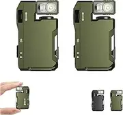 G5 EDC Flashlight Rechargeable, Portable Mini Metal Magnetic LED Light, 3 Modes 400 Lumens EDC Flashlight, 180° Rotation Dual Light, Ip68 Waterproof, Perfect for Hiking, Camping, Work(Green,2pcs)