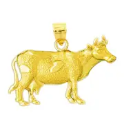 14K Gold Dairy Cow Pendant