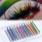 Eyelashes Fake Color Lashes Individual Cluster Eyelashes Cosplay Eyelash