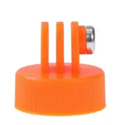 7PC Surfing Plastic Bottle Top Mount Tripod Adapter Holder for GoPro Xiaoyi and Other Action Cameras(Orange)
