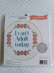 Cross Stitch Dimensions I Can't Adult Today Kit New In Package