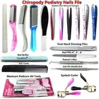 Eyelash Tweezers Hair Plucking Foot Rasp File Plucking Curler Clipper & Tweezers