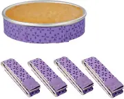 4-Piece Bake Even Strip,Cake Pan Strips,Cake Pan Dampen Strips,Cake Pan Strips