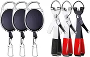 HiBD Fishing Quick Knot Tying Tool Stainless Steel 4 in 1 Tool Including Quick Knot Knotter Fly Line Clippers Hook Sharpener Hook Eye Needle with Zinger Retractor