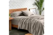 Ddecor Home | 1500TC Premium Cotton Blend King Sheet Set | Sand
