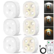 Motion Sensor Night Light, 1500mAh Rechargeable Puck Lights with Remote, Stai...