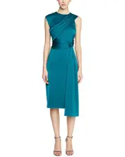 Theia Josie Draped Cocktail Dress