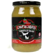 2 Gringos Chupacabra Salsa Verde 16 Oz Tomatillo Jalapenos Garlic Onion Single