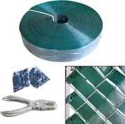 76M Chain Link Fence Privacy Tape 200 Packs Snap Fastener&Punch Tool, Fence Cove