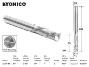 1/4" Dia. 2 Flute Compression CNC Router Bit - 1/4" Shank - Yonico 33210-SC