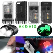 BORUiT V3 Mini Pocket LED Flashlight Magnetic Rechargeable Torch Work Lamp V10